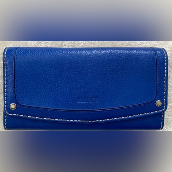 ROOTS 73 Canada Women’s Cobalt Blue Pebble Leather Wallet NEW WITH TAGS!! - Picture 3 of 14